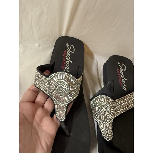 Skechers Vinyasa Stone Candy Sandals Flip Flop Yoga Foam Blush Women's Size 9 - Picture 6 of 6